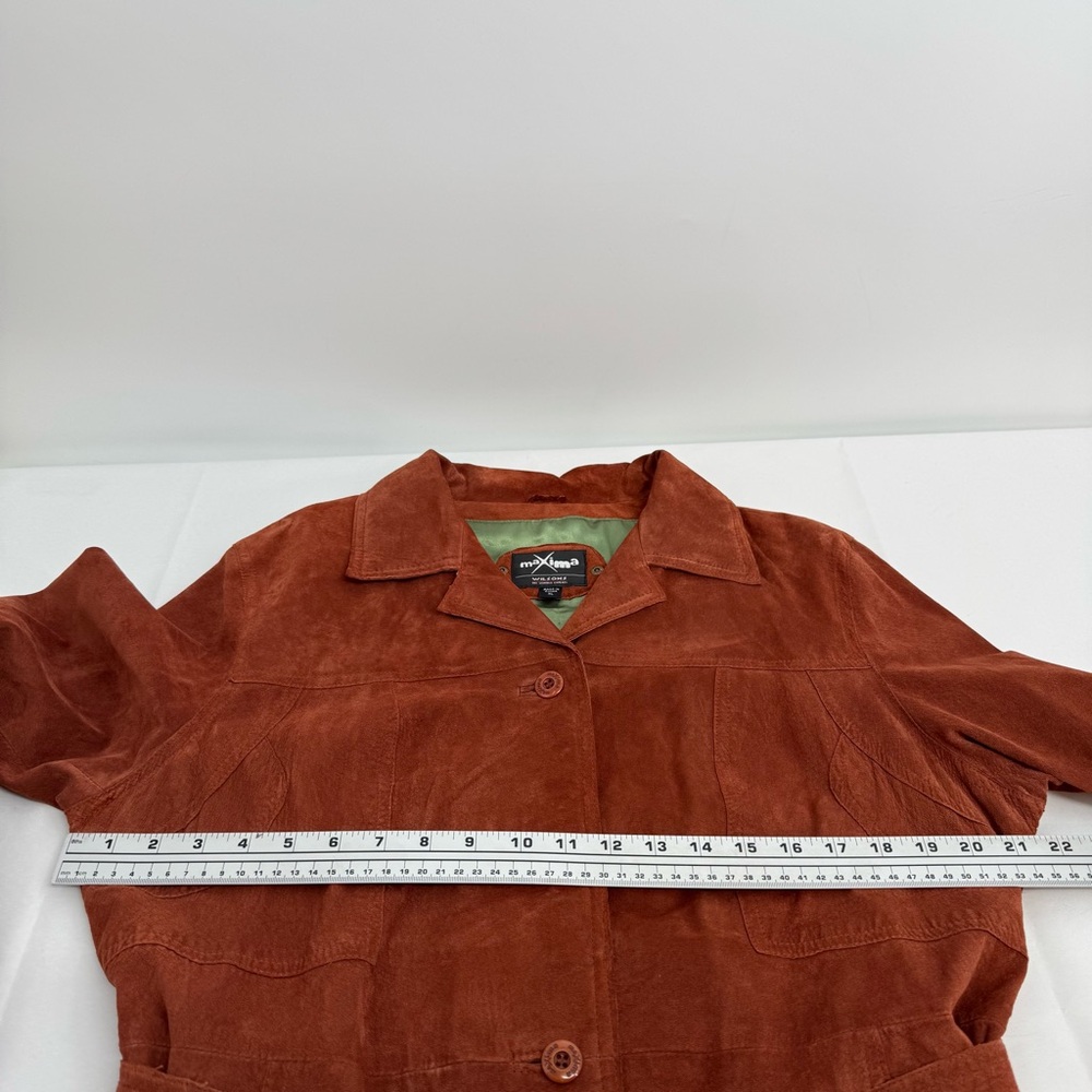 Vintage Maxima Wilsons Women’s XL Suede Leather Jacket Belted - Picture 4 of 11